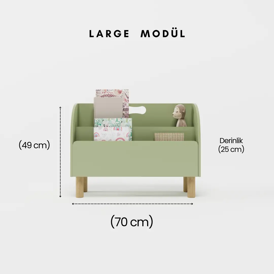 Montessori Dekoratif Kitaplık (Large Modül)