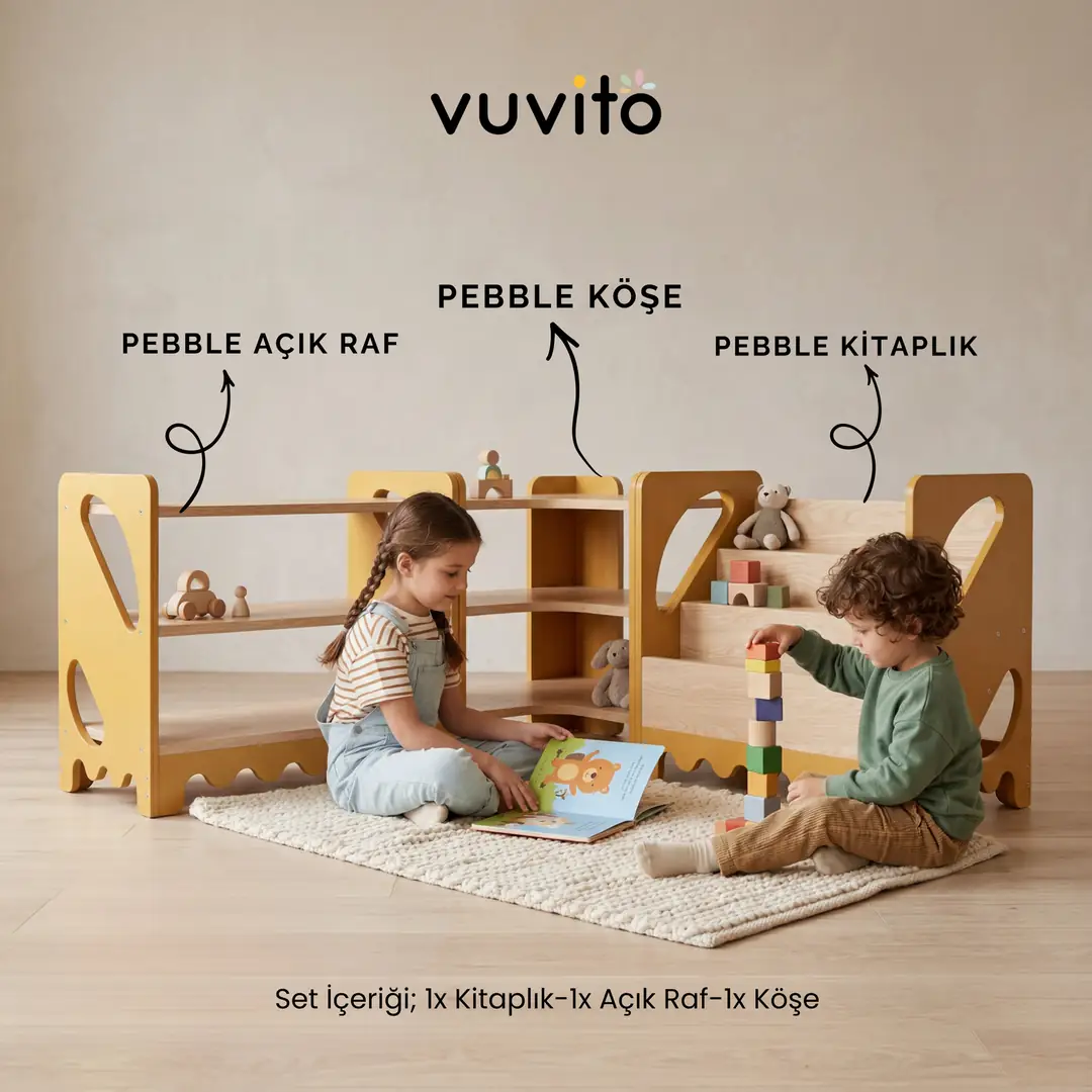 3'lü Pebble Modüler Set