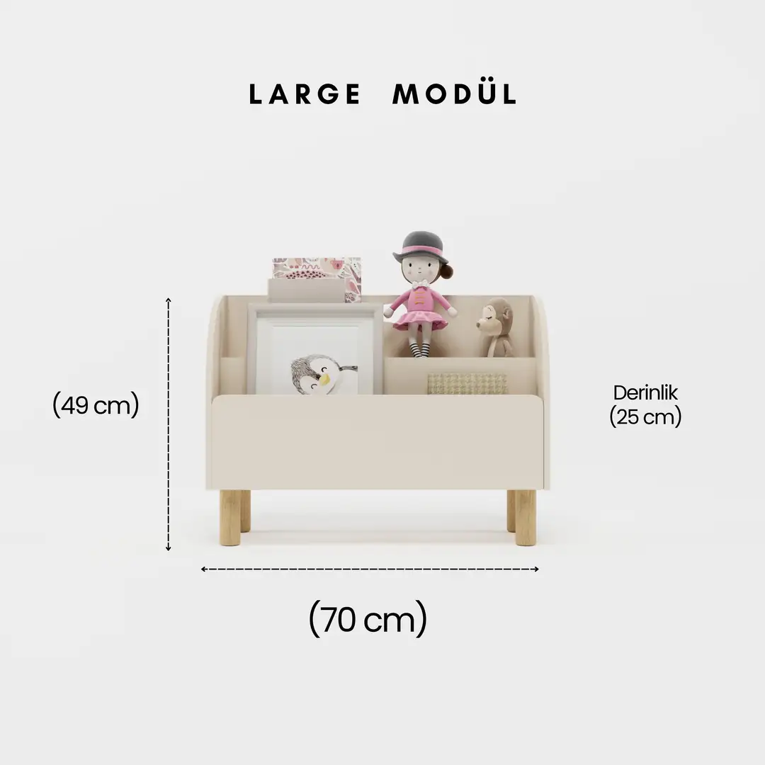 Montessori Dekoratif Kitaplık (Large Modül)