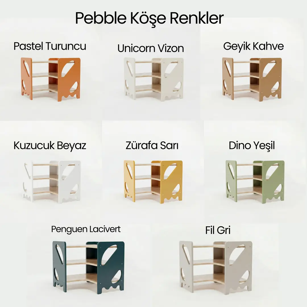 Pebble Köşe Raf